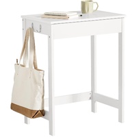VIKUS Small White Desk with Drawer