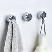 3 Pack Self Adhesive Round Towel Hooks Kitchen Bathroom