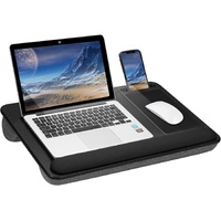 Portable Laptop Desk with Mouse Pad Phone Holder 43cm Black