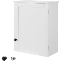 White Wall Cabinet with Door 40x52cm Storage