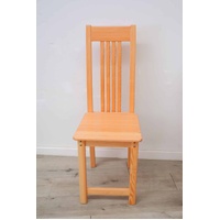 QFurniture Slatted Black Wooden Outdoor Chair