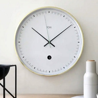 Toki Metta Brushed Gold Silent Sweep Wall Clock 40cm