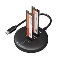 mbeat H3 USB 3.2 Gen2x2 20Gbps Dual M.2 NVMe SSD Dock Black