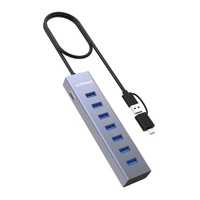 mbeat 7-Port USB Hub Dual USB-A & USB-C Connector