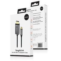mbeat Tough Link 1.8m 4K USB-C to DisplayPort Cable - Space Grey