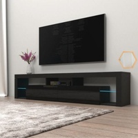 Laila's Creations Modern TV Cabinet 200cm Black Living Room