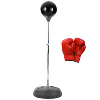 Free-Standing Boxing Set PU Punching Ball & Boxing Gloves