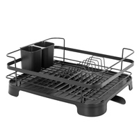 Hacienda Steel Dish Drying Rack with Utensil Holder, Compact Design