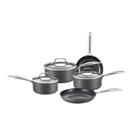 Healthy Choice 8-Piece Cookware Set Non-stick Glass Lids