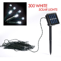 Lenoxx 300 White Solar LED String Lights Outdoor