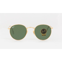 Ray-Ban Classic Round Metal Sunglasses Gold Green