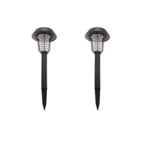 Lenoxx Wireless Solar Mosquito Killer Lamp 2-Piece Black