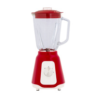 Healthy Choice 500W Glass Blender 1.5L Red Dual Speed