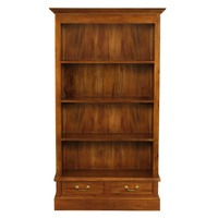 Centrum Furniture Tasmania 2 Drawer Bookcase Light Pecan