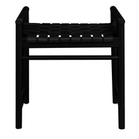 Centrum Furniture Elliot Genuine Leather Bench Black