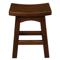 Centrum Tokyo Solid Mahogany Timber Footstool Mahogany