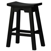 Centrum Furniture Ryo Solid Mahogany Kitchen Counter Stool Black