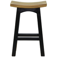 Centrum Furniture Tokyo Timber Kitchen Counter Stool Black Caramel