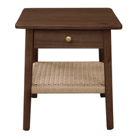 Centrum Kelly 1-Drawer Bedside Table Walnut