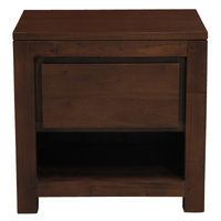 Centrum Amsterdam Mahogany 1-Drawer Bedside Table