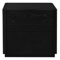 Centrum Gatsby 2-Drawer Bedside Table Black