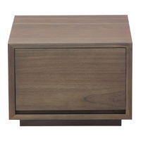 Centrum Furniture Oscar 1 Drawer Low Bedside Table Latte