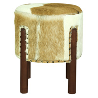 Centrum Furniture Heritage Genuine Goat Hide Ottoman Footstool