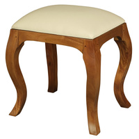 Centrum Furniture Eloise Cabriole Leg Dressing Stool Light Pecan