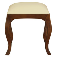 Centrum Furniture Eloise Cabriole Leg Dressing Stool Mahogany