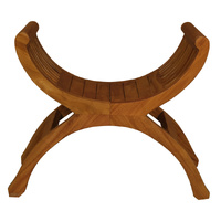 Centrum Furniture Maeve Solid Mahogany Single Seater Stool Light Pecan