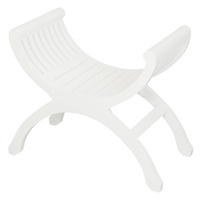 Centrum Furniture Maeve Solid Mahogany Single Seater Stool White