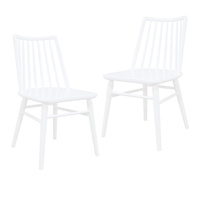 Centrum Riviera Solid Oak Dining Chair Set of 2 - White