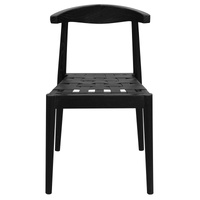 Centrum Elliot Leather Dining Chair - Black