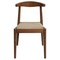 Centrum Arden Solid Oak Dining Chair with Loom - Almond