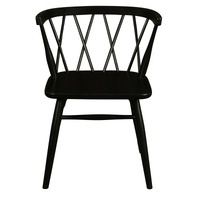 Centrum Sierra Cross Back Oak Chair Set of 2 Black