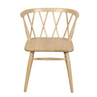 Centrum Sierra Cross Back Oak Chair Set of 2 Natural