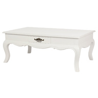 Centrum French Provincial 2 Drawer Coffee Table - White
