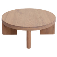 Centrum Apollo Round Solid Mindi Timber Coffee Table - Natural