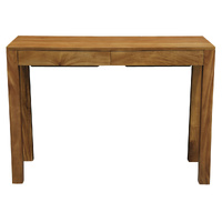 Centrum Furniture Amsterdam Mahogany Timber 2 Drawer Desk Light Pecan