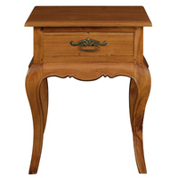 Centrum French Provincial 1 Drawer Lamp Table Light Pecan