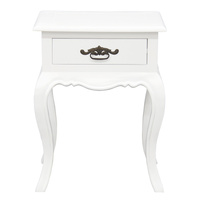 Centrum French Provincial 1 Drawer Lamp Table White
