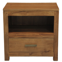 Centrum Furniture Paris 1 Drawer Mahogany Lamp Table Light Pecan