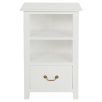 Centrum Furniture Tasmania 1 Drawer Mahogany Lamp Table White