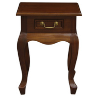 Centrum Furniture Queen Anne 1 Drawer Lamp Table Mahogany