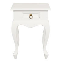 Centrum Furniture Queen Anne 1 Drawer Lamp Table White