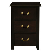 Tasmania 3 Drawer Lamp Table (Chocolate)