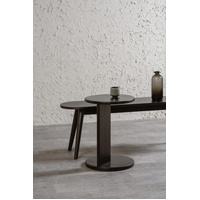 Centrum Furniture Brentwood Round Solid Timber Lamp Table Black