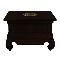 Centrum Dynasty Solid Mahogany Timber Lamp Table 60x60cm Chocolate
