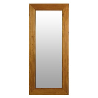 Centrum Furniture Manhattan Solid Timber Frame Wall Mirror Light Pecan