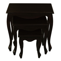 Centrum Furniture Queen Ann Nest of Tables Set of 3 Chocolate